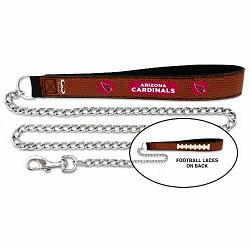 Arizona Cardinals Pet Leash Leather Chain Football Size Large CO