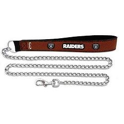 Las Vegas Raiders Pet Leash Leather Chain Football Size Large CO