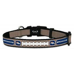 Denver Broncos Pet Collar Reflective Football Size Toy