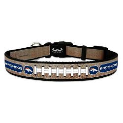 Denver Broncos Pet Collar Reflective Football Size Large