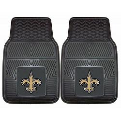 New Orleans Saints Car Mats Heavy Duty 2 Piece Vinyl