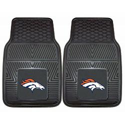 Denver Broncos Car Mats Heavy Duty 2 Piece Vinyl