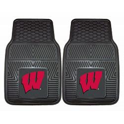 Wisconsin Badgers Heavy Duty 2-Piece Vinyl Car Mats