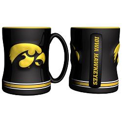 Iowa Hawkeyes Coffee Mug - 14oz Sculpted Relief