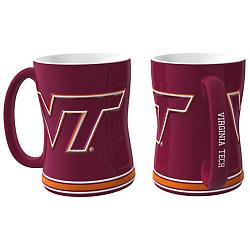 Virginia Tech Hokies Coffee Mug - 14oz Sculpted Relief