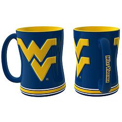 West Virginia Mountaineers Coffee Mug - 14oz Sculpted Relief