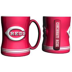 Cincinnati Reds Coffee Mug - 14oz Sculpted Relief