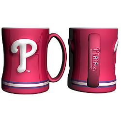 Philadelphia Phillies Coffee Mug - 14oz Sculpted Relief