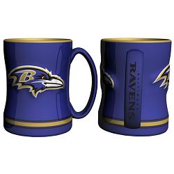 Baltimore Ravens Coffee Mug - 14oz Sculpted Relief