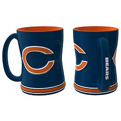 Chicago Bears Coffee Mug - 14oz Sculpted Relief - Blue