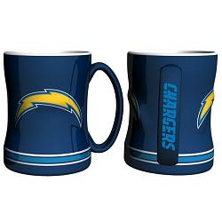 Los Angeles Chargers Coffee Mug - 14oz Sculpted Relief