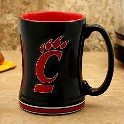 Cincinnati Bearcats Coffee Mug 14oz Sculpted Relief by BOELTER