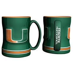 Miami Hurricanes Coffee Mug - 14oz Sculpted Relief