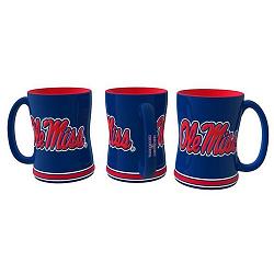 Mississippi Rebels Coffee Mug - 14oz Sculpted Relief