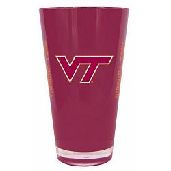 Virginia Tech Hokies Glass 20oz Pint Plastic Insulated CO