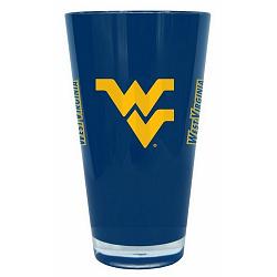 West Virginia Mountaineers Glass 20oz Pint Plastic Insulated CO