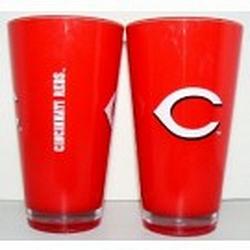 Cincinnati Reds Glass 20oz Pint Plastic Insulated CO