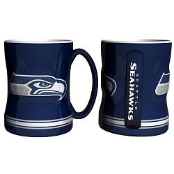 Seattle Seahawks Coffee Mug - 14oz Sculpted Relief