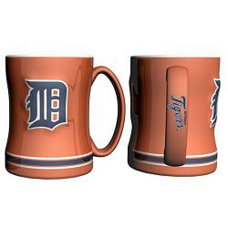 Detroit Tigers Coffee Mug - 14oz Sculpted Relief - Orange