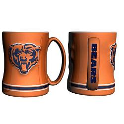 Chicago Bears Coffee Mug - 14oz Sculpted Relief - Orange