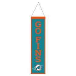 Miami Dolphins Banner Wool 8x32 Heritage Slogan Design