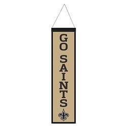 New Orleans Saints Banner Wool 8x32 Heritage Slogan Design