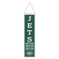 New York Jets Banner Wool 8x32 Heritage Slogan Design