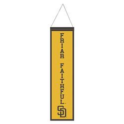 San Diego Padres Banner Wool 8x32 Heritage Slogan Design