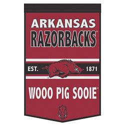 Arkansas Razorbacks Banner Wool 24x38 Dynasty Slogan Design