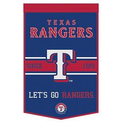 Texas Rangers Banner Wool 24x38 Dynasty Slogan Design