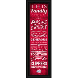 Los Angeles Clippers Family Cheer Print 8"x24"