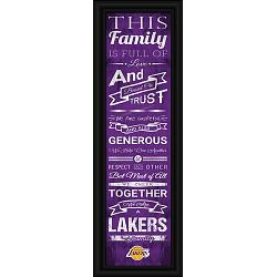 Los Angeles Lakers Family Cheer Print 8"x24"