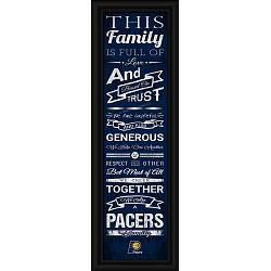 Indiana Pacers Family Cheer Print 8"x24"