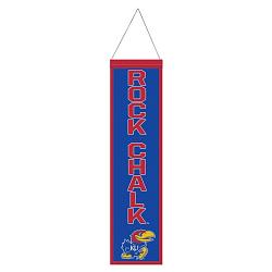 Kansas Jayhawks Banner Wool 8x32 Heritage Slogan Design
