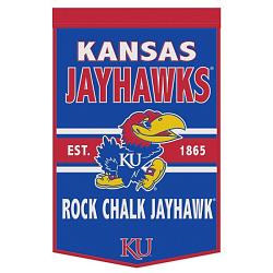 Kansas Jayhawks Banner Wool 24x38 Dynasty Slogan Design
