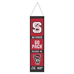 North Carolina State Wolfpack Banner Wool 8x32 Heritage Slogan Design