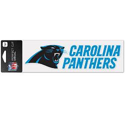 Carolina Panthers Decal 3x10 Perfect Cut Wordmark Color