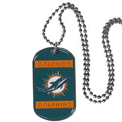 Miami Dolphins Necklace Tag Style