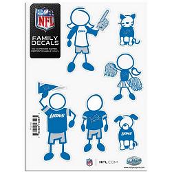 Detroit Lions Decal 5x7 Family Sheet