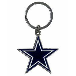 Dallas Cowboys Chrome Logo Cut Keychain