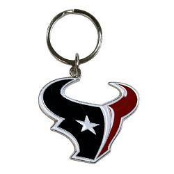 Houston Texans Chrome Logo Cut Keychain