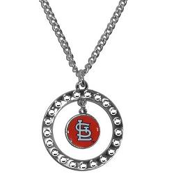 St. Louis Cardinals Necklace Chain Rhinestone Hoop CO