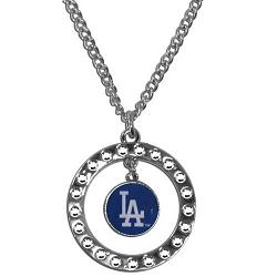 Los Angeles Dodgers Necklace Chain Rhinestone Hoop CO