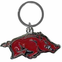 Arkansas Razorbacks Chrome Logo Cut Keychain