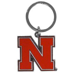 Nebraska Cornhuskers Chrome Logo Cut Keychain