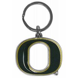 Oregon Ducks Chrome Logo Cut Keychain