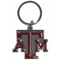 Texas A&M Aggies Chrome Logo Cut Keychain