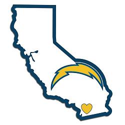 San Diego Chargers Decal Home State Pride