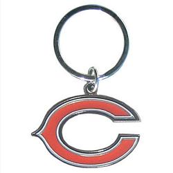 Chicago Bears Chrome Logo Cut Keychain