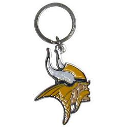 Minnesota Vikings Chrome Logo Cut Keychain